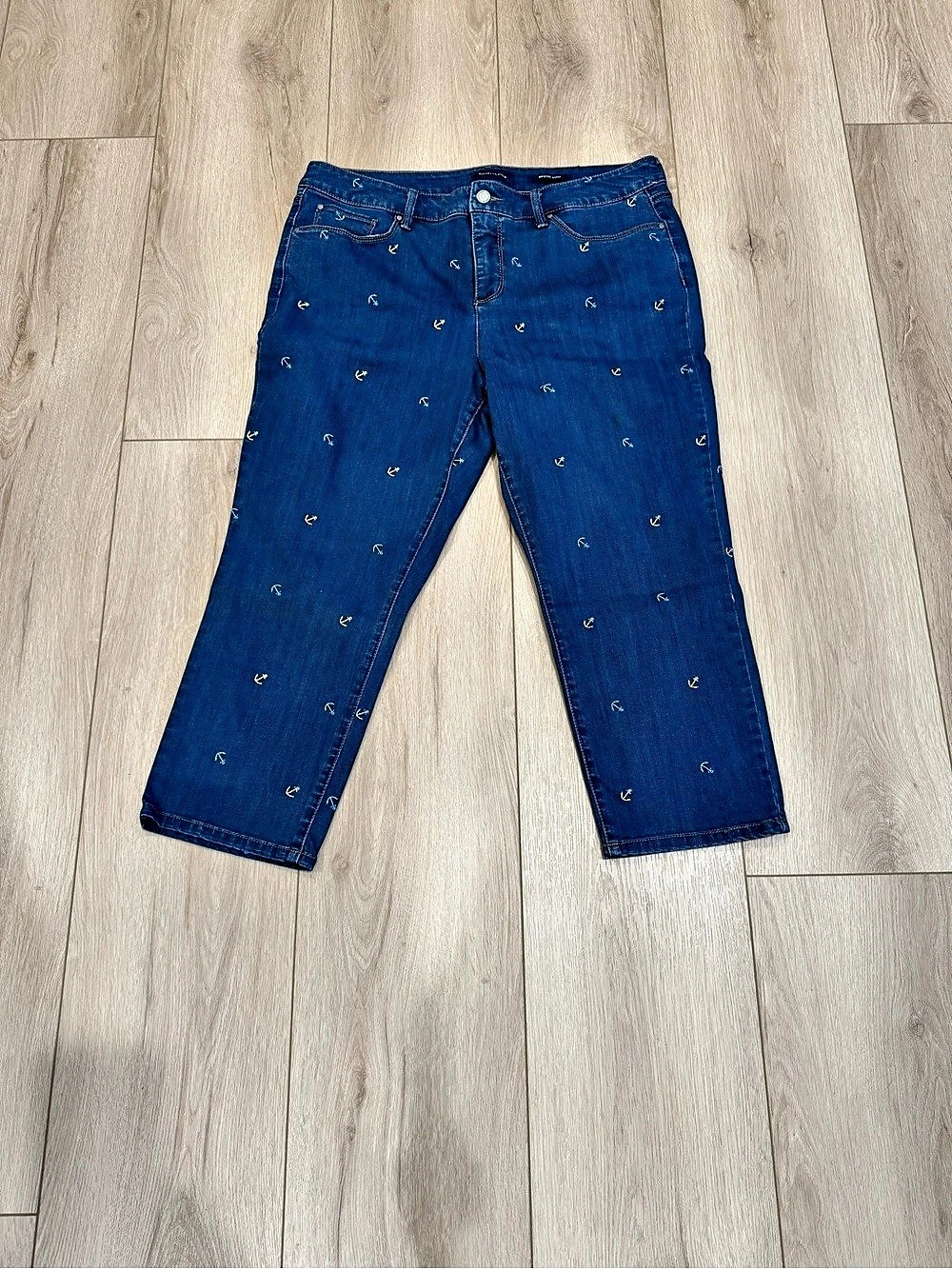 Charter Club Bristol Capri Jeans Blue Size 14